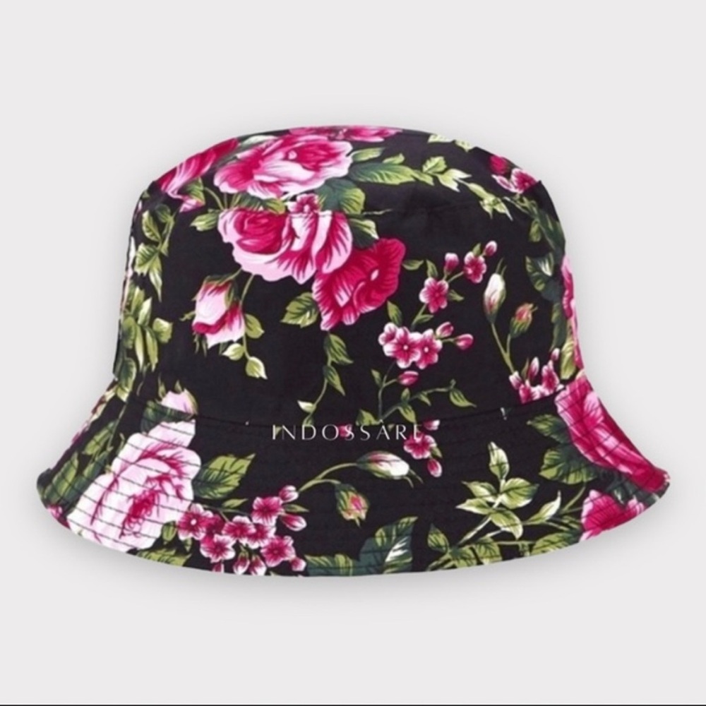 retro floral bucket hat